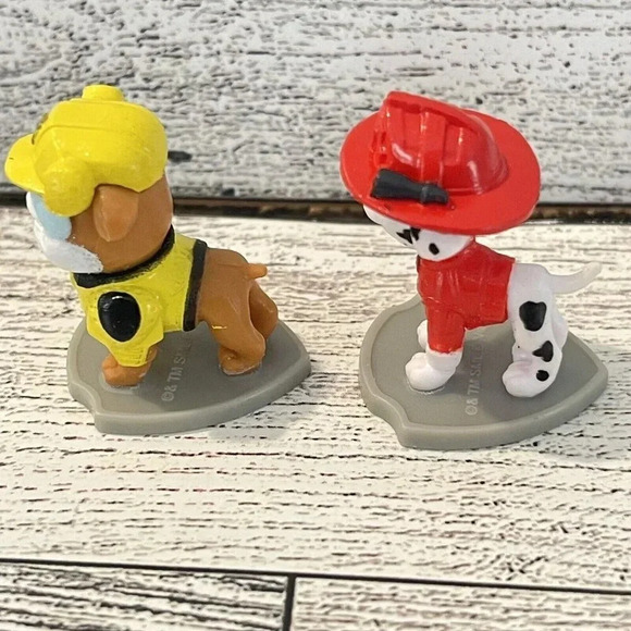 Paw Patrol 1” Figures Rubble And Marshall Viacom - Picture 2 of 7